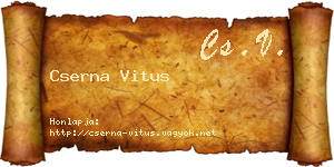 Cserna Vitus névjegykártya